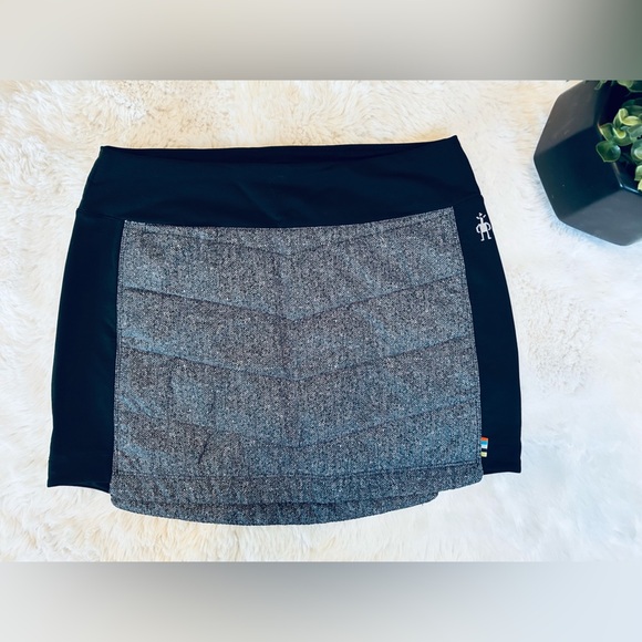 Smartwool Pull On Quilted Mini Skirt Black Size Small - Picture 1 of 6